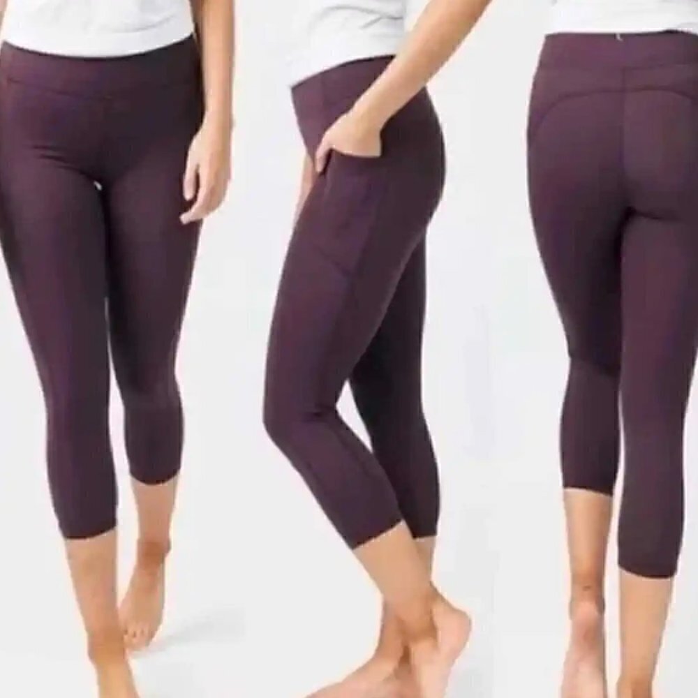 EUC - Zyia Wine (purple) Brilliant Capris - Size 8-10
